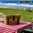 thumbnail image 4 of Lann's Linens - 60" x 126" Premium Checkered Tablecloth - Rectangular Polyester Fabric Picnic Table Cover - Red & White Gingham Cloth, 4 of 4