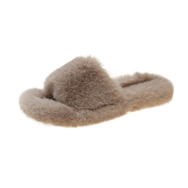 Amzcrzy Zapatos de mujer,Zapatos de mujer,Zapatillas de mujer, Zapatillas de mujer con punta redonda y tacón bajo para primavera y verano 2023, informales, de lana, cálidas, de algodón, para interior