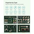 thumbnail image 4 of Joyero SONGMICS, organizador de 4 capas con tapa de cristal, color verde bosque, 4 of 8