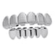 thumbnail image 4 of Parrilla para dientes superiores e inferiores, 6 dientes con barras moldeadoras (2 colores a elegir) Plata, 4 of 8