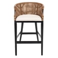 thumbnail image 3 of Safavieh Brando Bar Stool with Footrest, Brown/Black, 3 of 12