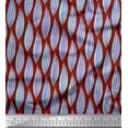 thumbnail image 1 of Soimoi Red Cotton Duck Fabric Artistic Waves Abstract Print Sewing Fabric Yard 42 Inch Wide, 1 of 3
