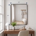 thumbnail image 3 of EDX Bathroom Mirror 40"x 30" Wall Mirror with Rectangular Metal Frame, Black, 3 of 8