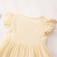 thumbnail image 5 of HCNTES Children Kids Baby Summer Princess Dress with Ruffle Sleeve Casual Party Dress for Toddler Little Big Kids 2T 3T 4T 5T 6T 7T(3-4 Years,F02-White), 5 of 9