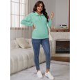 thumbnail image 5 of DARING DIVA Women's Nursing Hidden Zipper Long Sleeve Polo Shirt S Green, 5 of 8