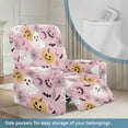 thumbnail image 3 of Xoenoiee Pumpkin Ghost Bat Spider Web Moon Pattern Recliner Chair Cover Stretch Sofa Slipcover Sofa Cover 4-Pieces Furniture Protector Couch Cover with Elastic Bottom, 3 of 7