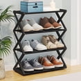 thumbnail image 4 of BUYISI Ladder Shoe Rack X-Shaped Household Easy to Assemble Multi-Layer Shoe Rack B, 4 of 9