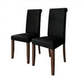 thumbnail image 2 of Castle Place Simple Sophisticated Velvet Upholstered Dining Chairs, Black, Set of 2, 2 of 9