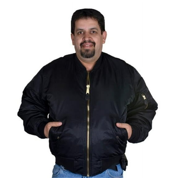 Mens MA-1 Flight Jacket - Black, Medium