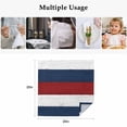 thumbnail image 4 of Red Navy Blue Stripe Cloth Napkins, Retro Farmhouse Striped Vintage Washable and Reusable Dinner Napkins Set of 4, Table Napkin for Kitchen Party Birthday Wedding Hotel Housewarming 20"x20", 4 of 8