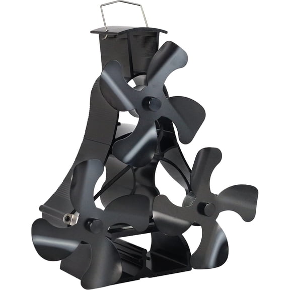 Wood Stove Fan Heat Powered 12 Blades Fireplace Fan, Large Stove Top Fan for Wood Burning/Log Burner/Fireplace