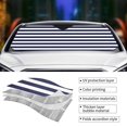 thumbnail image 3 of Yiaed Navy Blue And White Stripes Print Car Windshield Sunshade Front Auto Car Front Window Sun Shade Foldable Sun Visor Shield Cover Auto Accessories for Sedan SUV Truck-Medium, 3 of 5