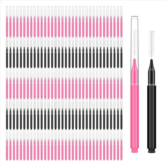 300 Piezas Mini Cepillo para Cejas con Tapa Cepillo para Laminación de Cejas Cepillo Carrete para Cejas Peine Herramientas para Levantar Pestañas y Cejas