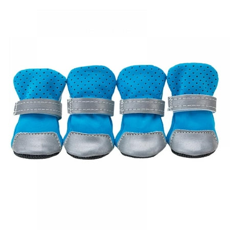 Breathable Waterproof Dog Cat Shoes Summer Soft Bottom Puppy Socks Reflective Anti-Slip Rain Snow Pet Boots Paw Protecters For Small Dogs S-XL