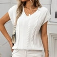 thumbnail image 5 of Hvyesh Womens Sweater Vest 2025 Summer V Neck Casual Sleeveless Sweaters Loose Cable Knit Pullover Tops, 5 of 7