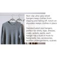 thumbnail image 4 of Non-Slip Velvet Clothes Hangers  Black  10 Count, 4 of 6