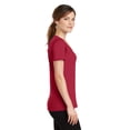 thumbnail image 3 of Port & Company Ladies Performance Blend V Neck Tee-XS (Red), 3 of 6