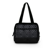 Igloo Leftover Polyester Lunch Tote Cooler, 9 Can Capacity, Black and White, Well Suited to Hot or Cold Meals Away from Home