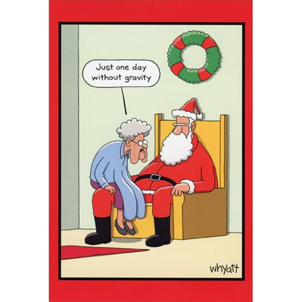 Nobleworks Just One Day Without Gravity Old Lady on Santa's Lap