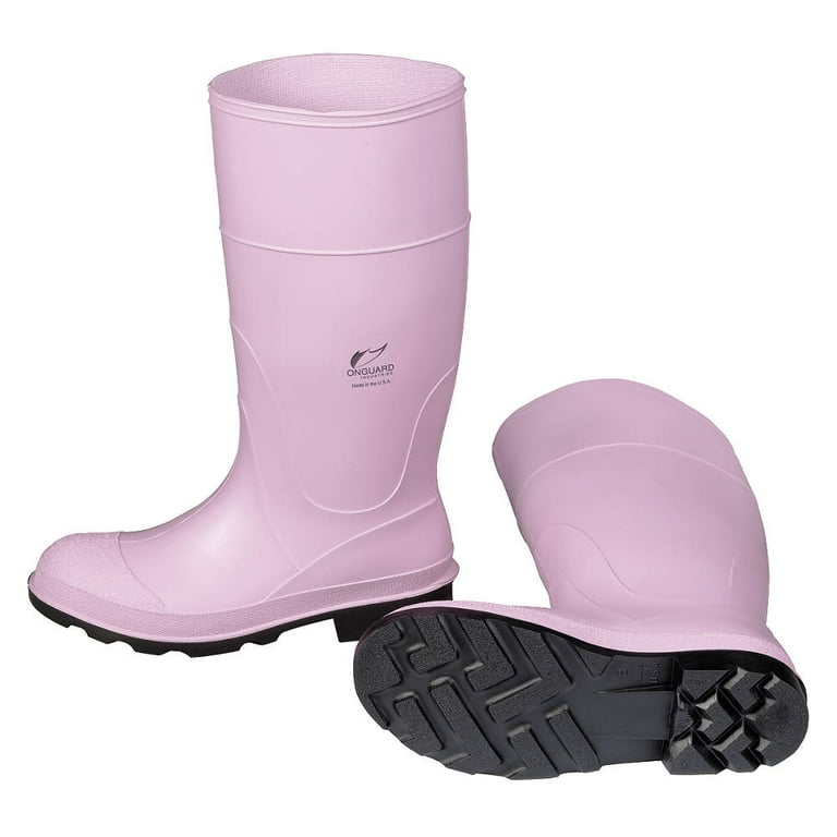 Pink steel toe sales rubber boots