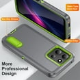 thumbnail image 4 of TECH CIRCLE for Motorola Moto G 5G (2025) PC+TPU Case, Anti-Drop Hybrid Heavy Duty Protective Phone Cover Shockproof Rugged Military Bumper Tough Kickstand Cover,Gray, 4 of 8