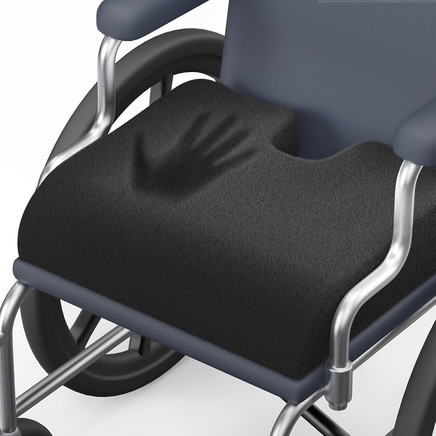 Wheelchair Seat Cushions (18"x16"x3") for Sciatica, Back, Coccyx, Pressure Sore and Ulcer Pain Relief, Memory Foam Pressure Relief Cushion with Removable, Breathable & Waterproof Fabric
