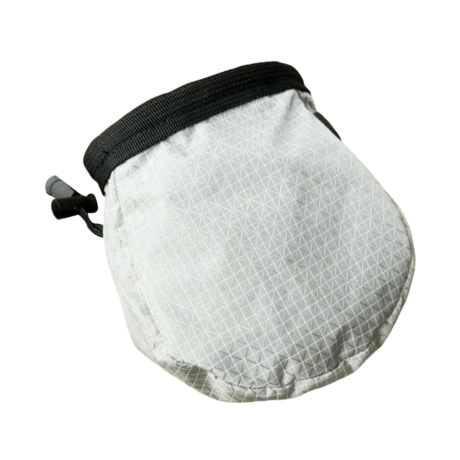 QccHieUs Chalk Bag for Climbing Chalk Carrier Bag for Men Women Adjustable Waist Belt for Silver