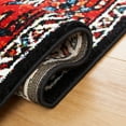 thumbnail image 5 of SAFAVIEH Vintage Hamadan Pemala Oriental Area Rug, Red/Black, 6'7" x 6'7" Round, 5 of 7