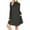 BLACK, variant on Womens & Plus Mock Neck Long Sleeve Flared A-Line Tunic Midi Dress with Pockets