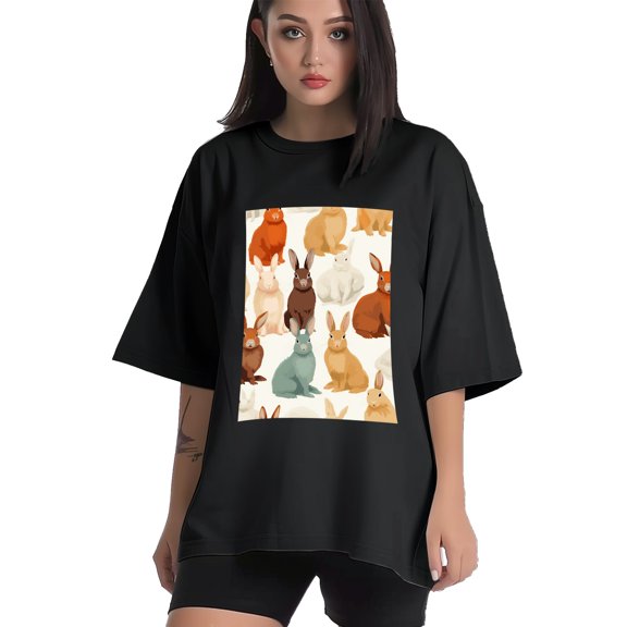 Plus Size Shirt for Women Black Tops for Women Short Sleeves Shirt for Women Easter 254 T Shirt Crewneck Shirt for Women XS