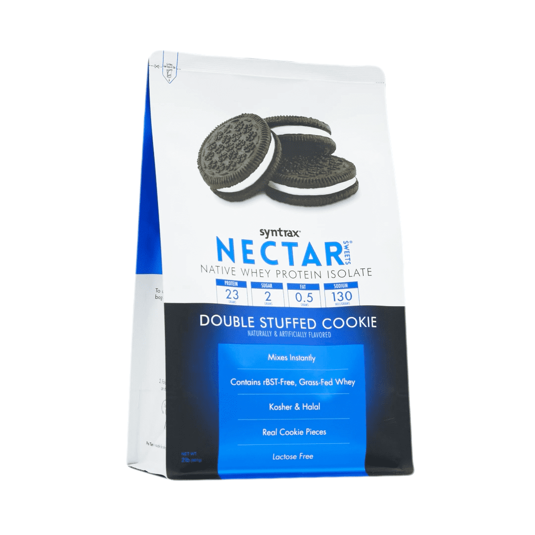 Syntrax Nectar Sweets, Double Stuffed Cookie, 2 lbs. Native Whey Protein Isolate Powder, with Real Cookie Pieces