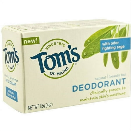 Toms Of Maine Natural Beauty Daily Moisturizing Deodorant Bar, 4 OZ (Pack of 3)