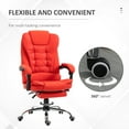 thumbnail image 5 of HomCom Executive Chair with Reclining & Swivel, 264 lb. Capacity, Red, 5 of 9