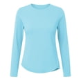 thumbnail image 4 of NinXxx Women's Long Sleeve Sun Tee Breathable Wicking Workout Top Blue M, 4 of 4