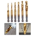 thumbnail image 2 of BUYISI 1PC Titanium Plated Hex Shank HSS Screw Thread Metric Tap Drill Compound tap M3, 2 of 7