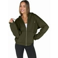 thumbnail image 3 of Womens Zip Up Hoodies Oversized Sweatshirts Fall School Fashion Outfits Casual Jackets Winter Clothes Army Green XXXL, 3 of 9