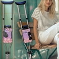 thumbnail image 2 of COEQINE Cherry Blossom Crutch Pouch Underarm Crutches Attachment Hanging Pouch Fashion Mobility Cane Pouch Medical Crutch Accessories for Women Gifts for Women Friends, 2 of 7