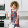 thumbnail image 4 of Pioneer Flower Floral Print Pattern Kids Aprons for Girls and Boys,Adjustable Neck Strap Toddler Aprons for Kids Cooking Baking, 4 of 7