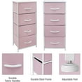 thumbnail image 4 of Sorbus 4 Drawer Bedside Nightstand Chest Tower Bedroom Dresser, Pastel Colors Pink, 4 of 5