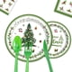 thumbnail image 4 of Decoraciones para vajilla de fiesta de Navidad, juego de mesa de papel de árbol de Navidad desechable con bandera de tirón, decoraciones desechables para vajilla de fiesta de Navidad, 4 of 6
