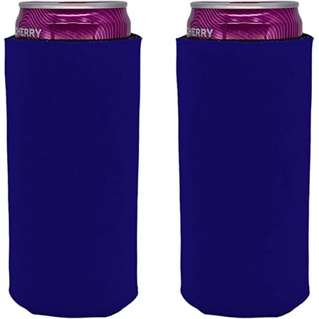 

Blank Soft Foam Collapsible Slim Can Coolie (Royal Blue 2 Pack)