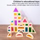 thumbnail image 1 of Bloques de madera de geometría colorida educativo interactivo para bebés 3 4 5 6 años, 1 of 7