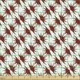 thumbnail image 2 of Abstract Fabric by the Yard, Repetitive Absurd Style Ornamental Art Spiked Like Forms Demonstration, Upholstery Fabric for Dining Chairs Home Decor Accents, Burgundy and White by Ambesonne, 2 of 5