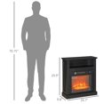 Stylish Electric Fireplace Heater with Adjustable Heat Settings, Safe
