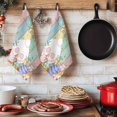 thumbnail image 6 of Easter Kitchen Towels Set of 3, Spring Rabbit Ears Foot Eggs Floral Wooden Grain Absorbent Dish Towels for Kitchen, Microfiber Hand Towel, Quick Drying Tea Towel for Cleaning Decorative Dishcloths, 6 of 7