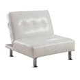 thumbnail image 1 of Bowery Hill Chaise d'Appoint en Simili Cuir en Blanc, 1 of 3