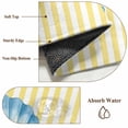 thumbnail image 6 of Starfish Shell Coastal 2'x6' Runner Rugs for Hallway Kitchen Bedside Non Slip, Summer Nautical Yellow Striped Farmhouse Entryway Rug Runners with Rubber Backing, Long Carpet Runner for Laundry Room, 6 of 8