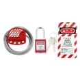 thumbnail image 3 of Las s de válvulas industriales de servicio establecen un dispositivo de 3 piezas con cable de aparejo rojo Soledad Bloqueo de válvulas industriales, 3 of 10