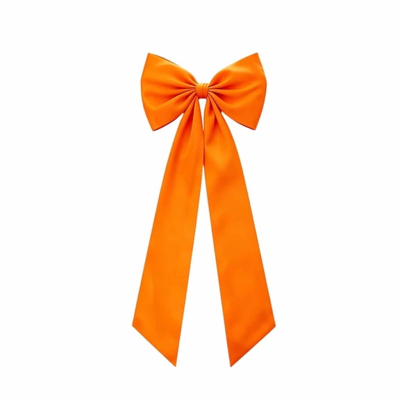 Kumdkdwn 29.53*11.81" Large Thanksgiving Bow, Oversized Orange Fall Decorative Bow, Farmhouse Wired Ribbon Bow for Front Door Wreath, Mantel, Porch, Tree & Harvest Party Decor