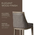 thumbnail image 4 of Open Box Maven Lane Vienna Bar Stool in Reclaimed Oak Finish w/ Vegan Leather, 4 of 6